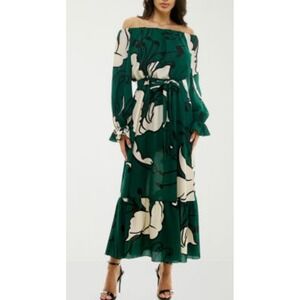 Premier Amour Women's 16 Long Sleeve Off-the-Shoulder Floral Maxi Dress Party